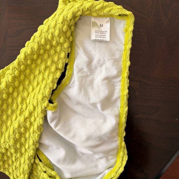 MODLILY DESIGN Cut Out Circular Ring Avocado Green Bikini Set - SZ M - Picture 6 of 7